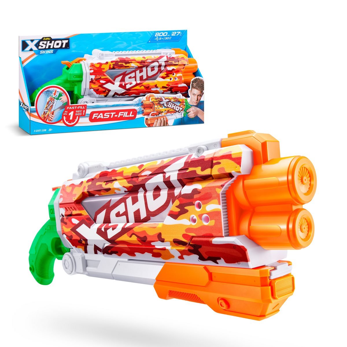 Lanza Agua Pump Action Skin 800Ml X-Shot - Sun Camo